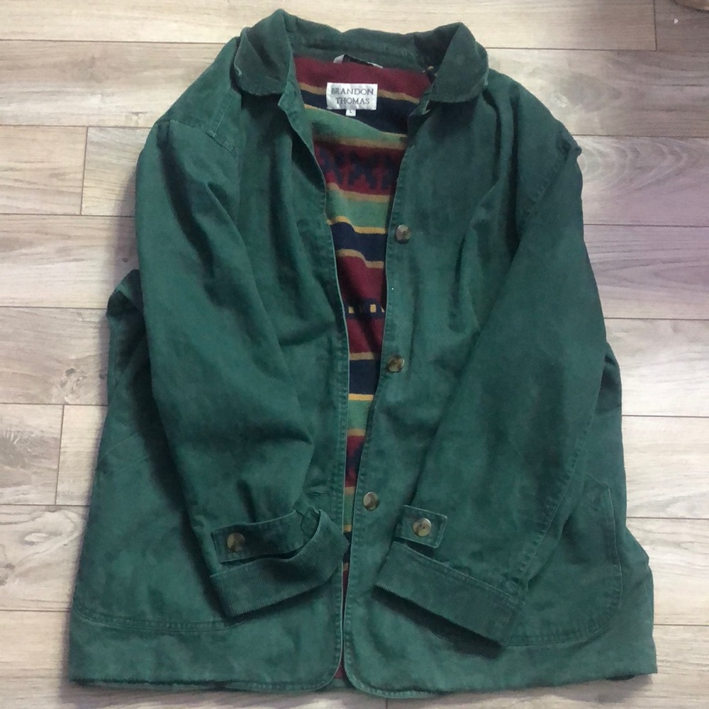 Vintage Brandon Thomas Green Jacket (Mens Large)